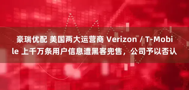 豪瑞优配 美国两大运营商 Verizon / T-Mobile 上千万条用户信息遭黑客兜售，公司予以否认